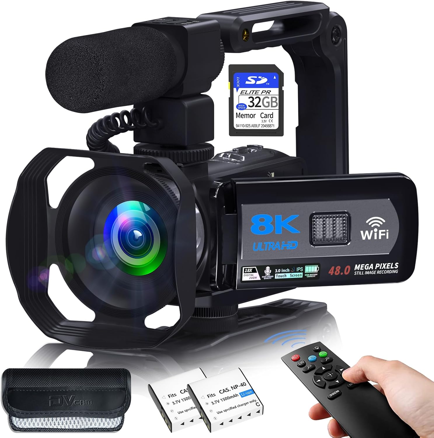 WIKICO 8K Video Camera Camcorder Vlogging Camera for