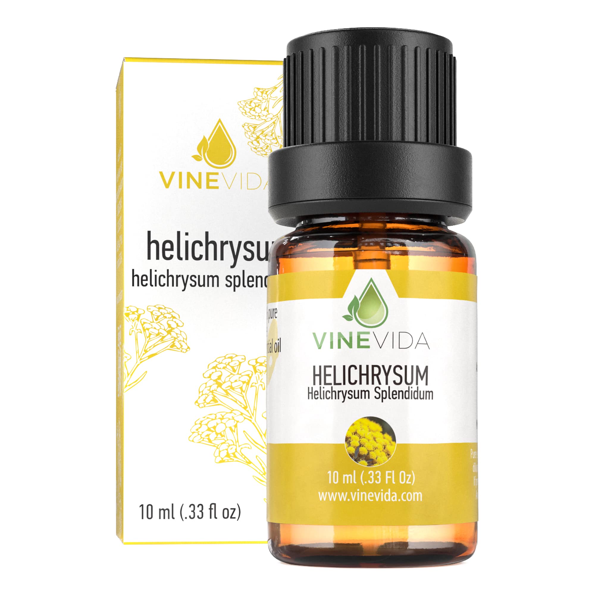 VINEVIDA Helichrysum Essential Oil 10 mL - Pure, Undiluted Helichrysum Oil for DIY Candle Scents and Soapmaking - Safe for Skin