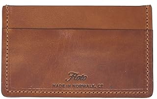 Floto Wide Leather Card Wallet Slim (Brown)