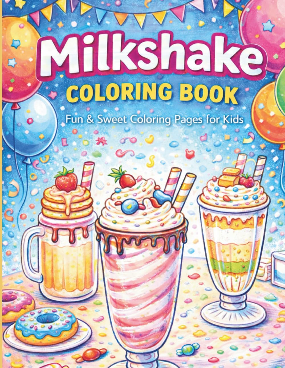 Milkshake Coloring Book: Fun & Sweet Coloring Pages For Kids
