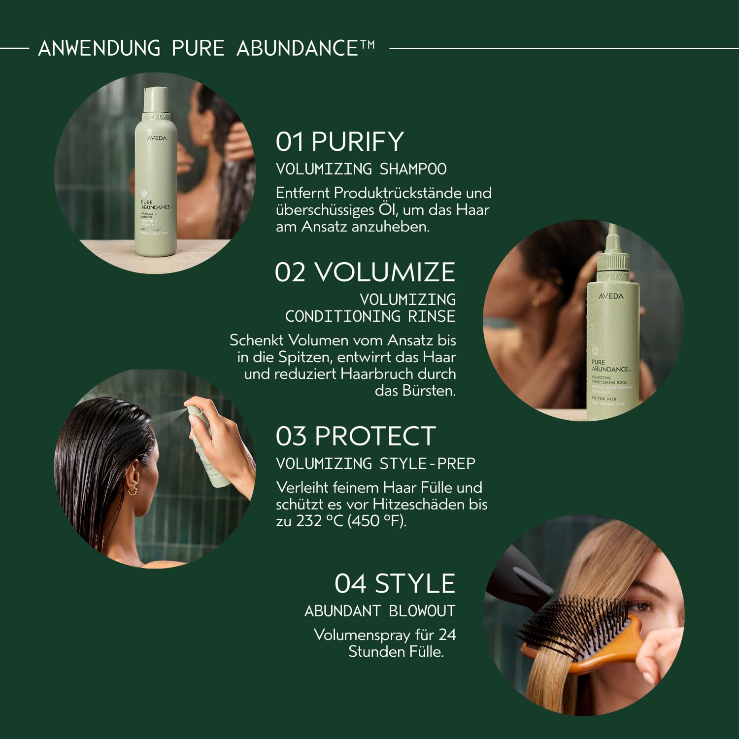 Aveda Pure Abundance Volumizing Set | Shampoo und Conditioning Rinse | Volumenpflege für feines Haar | vegan