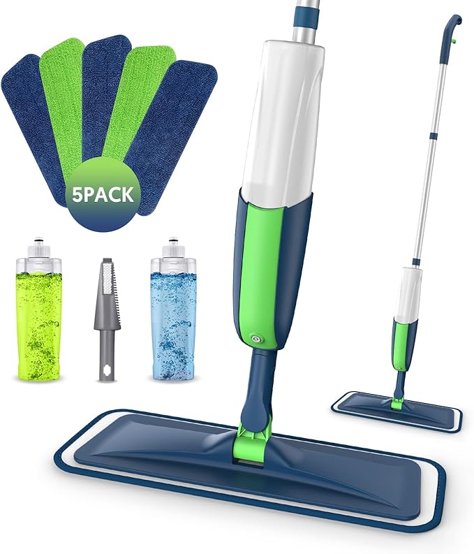 Spray Mops Microfiber Floor Mops for Floor Cleaning MEXERRIS Wet Mops