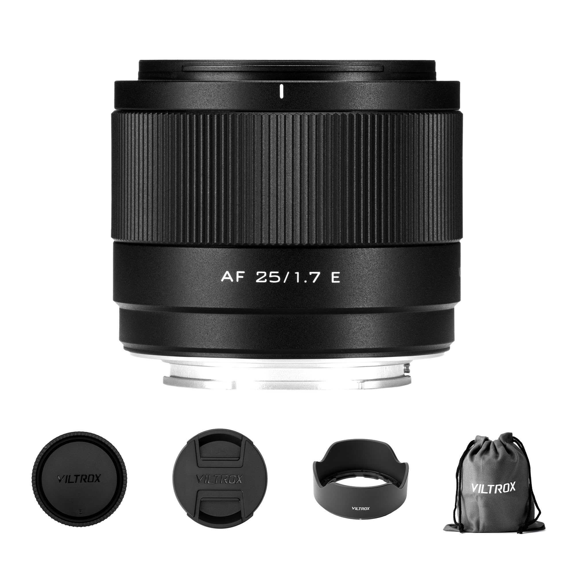 VILTROX Objectif 25 mm f/1.7 F1.7 avec mise au point automatique, grande ouverture, APS-C, objectif de poche Dispo FE, compatible avec les appareils photo Sony E-Mount A6400 A6500 A6600 A6700 ZV-E10
