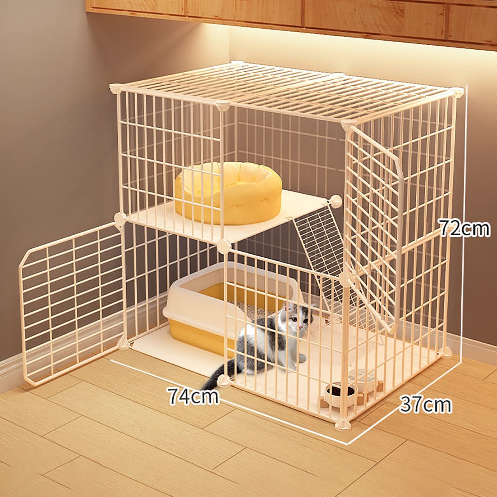 Amazon.co.jp: TXGJWRA キャットケージ 屋内ペットクレート、取り外し
