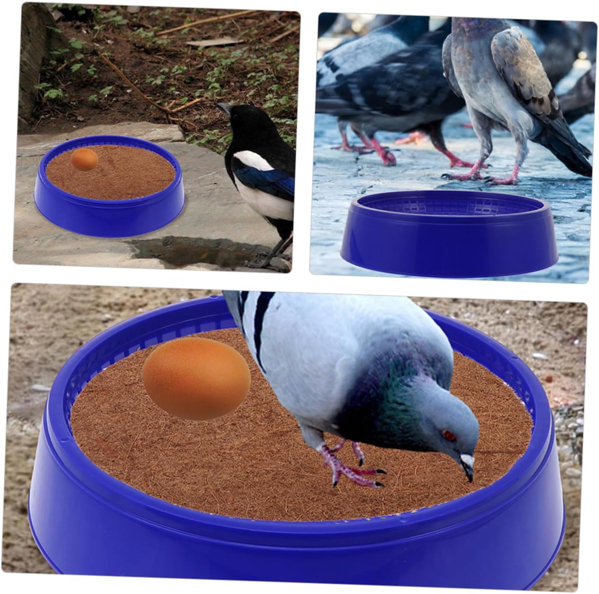 jojofuny 8pcs Pigeon Nest Bird Cage Nest Tray Holder Plastic Bird Breeding Bowls