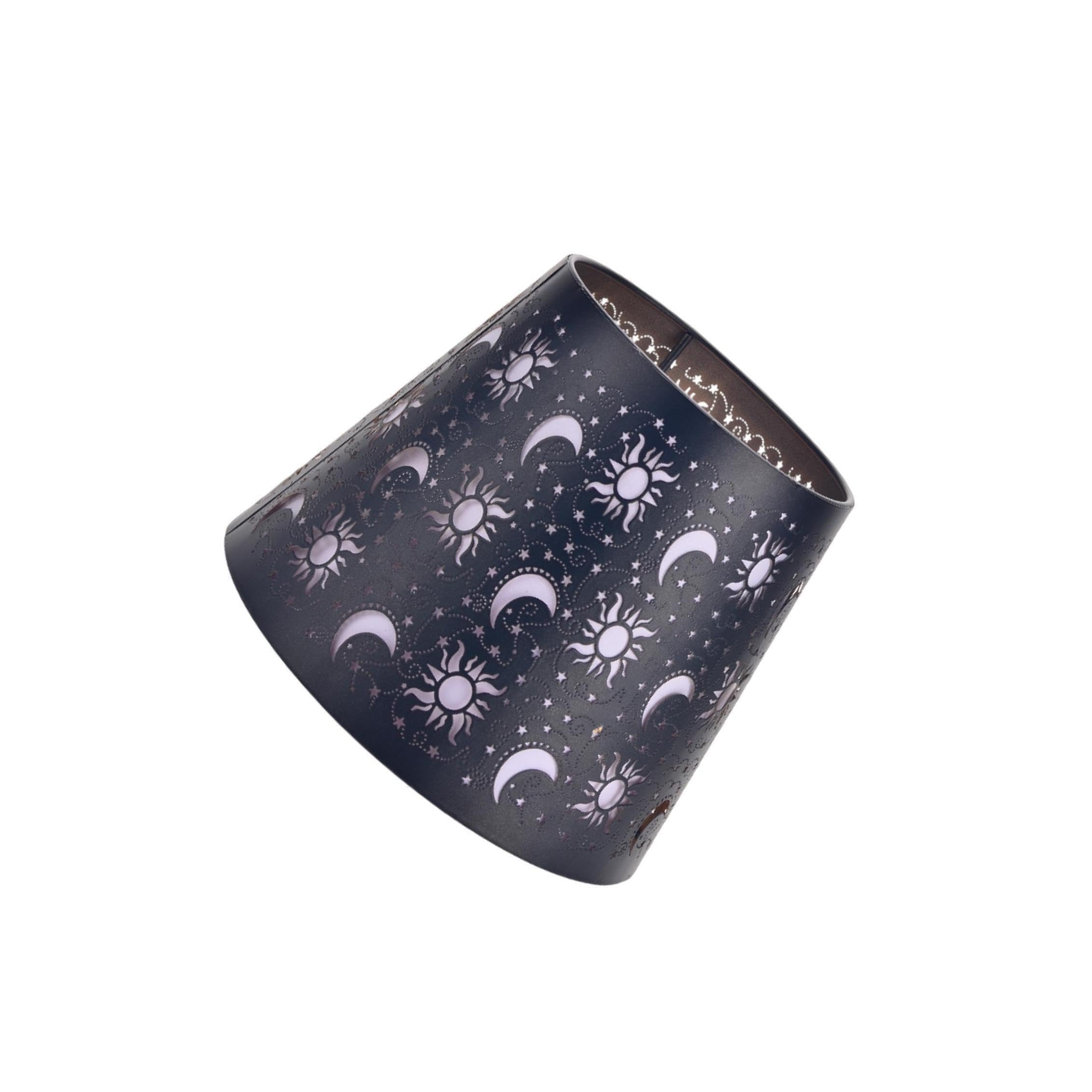 mophrati Metal Lamp Shade Transform Space Stylish Moon, Black, 19x15cm