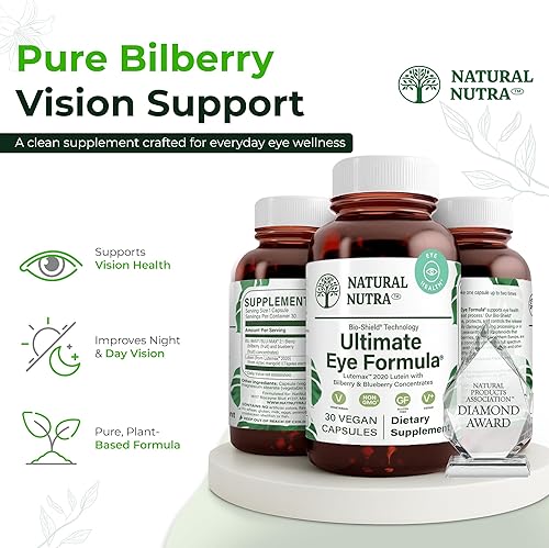 Miniatura 7 de Natural Nutra Vitaminas Ultimate Eye Health con Lutemax 2020, suplemento para lentes y retina, mejora la visión día y nocturna, mácula saludable,