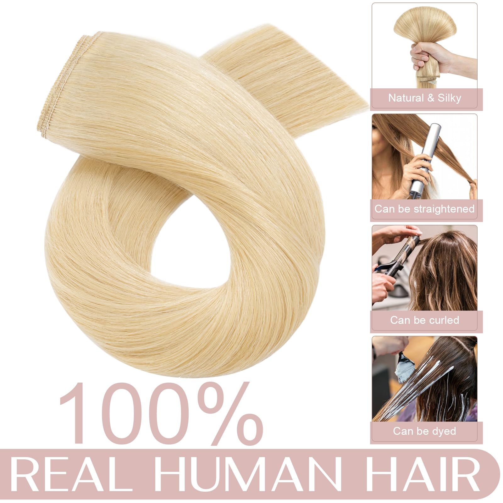 20 inches SEGO One Piece Hair Extensions Clip in Human Hair [#1B Natural Black] Real Remy Hairpieces for Women 3/4 Full Head Straight Invisible (50g) — view 22