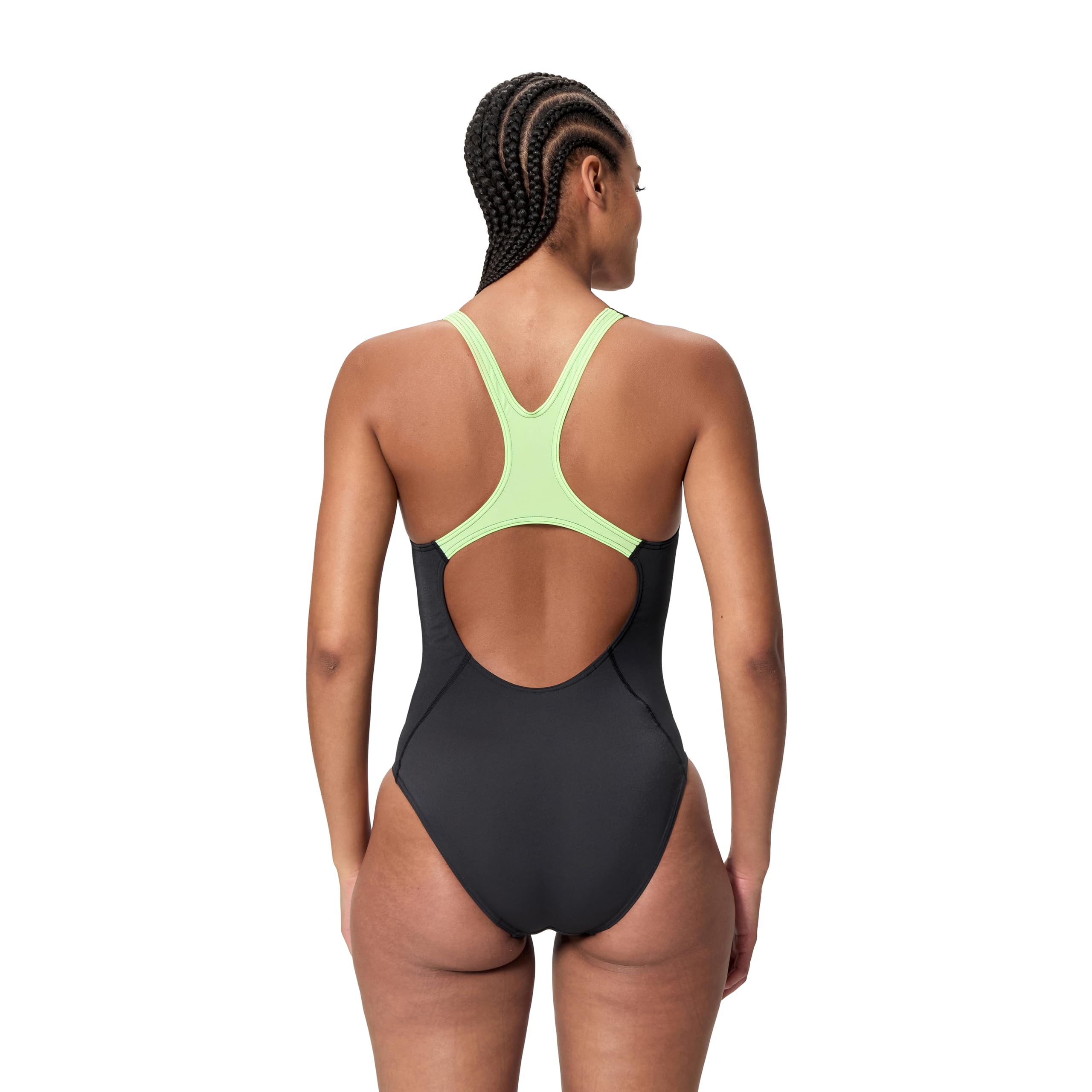 Speedo Badeanzug für Damen Solid Splice Medalist Chlorbeständig