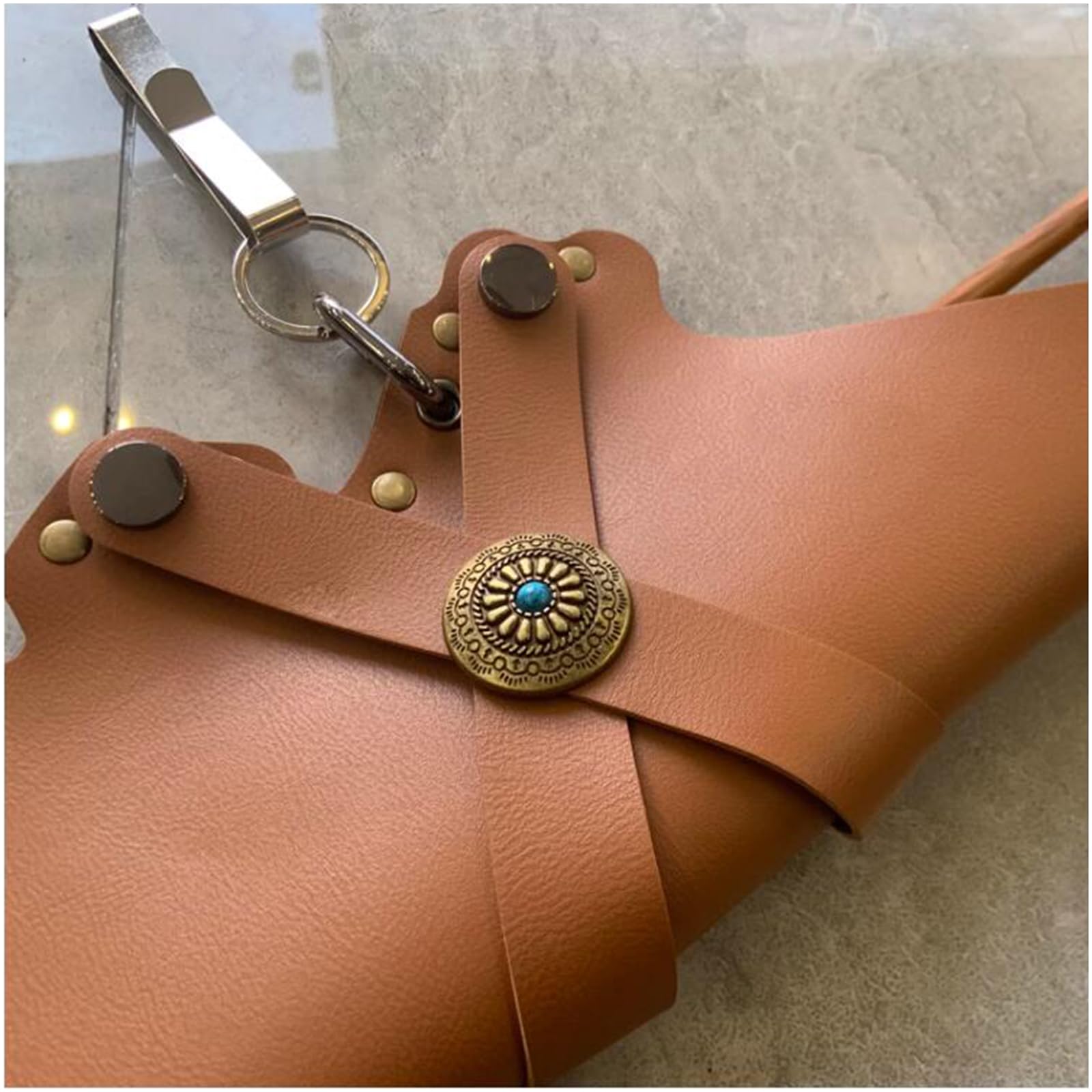 Porte-carquois Ceinture Médiéval - Brun - Fausse Peau - Chasse / Cosplay