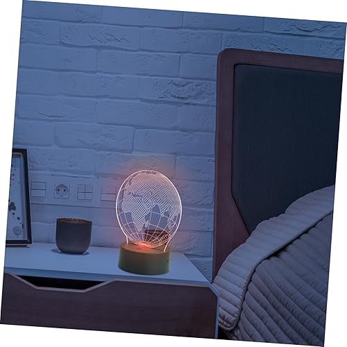 Miniatura 3 de Uonlytech Lámpara de escritorio Globo Luz de noche Na Lámpara Globo Ilusión Lámpara Tierra Llegada a la Tierra Lámpara Base de acrílico Lámpara Led