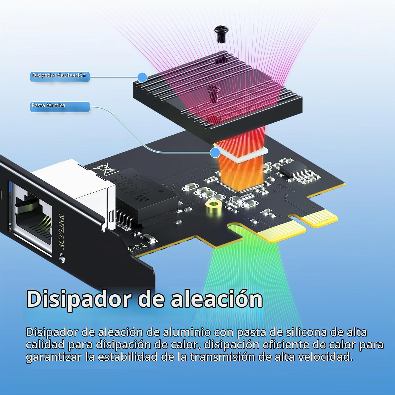 تصویر محصول 3 کارت شبکه PCIe 2.5 گیگابایتی XikeStor، آداپتور شبکه اترنت RJ45