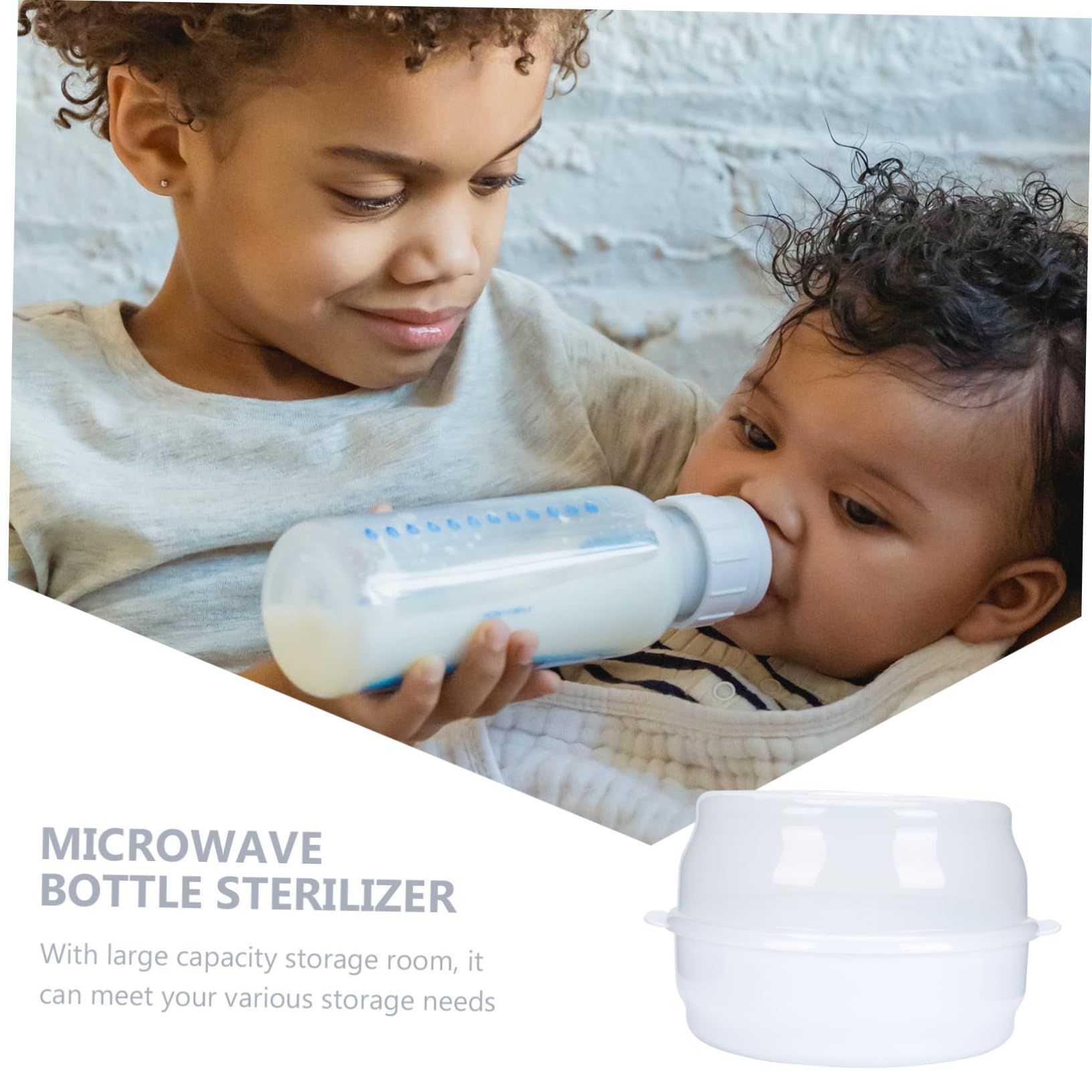 Estuche para Biberones y Chupetes Ñiño, Portátil ABS para Microondas | Almacenamiento Compacto y Seguro, 1 Unidad, Blanco, PP, Uso en Hogar y Exterior, para Leche y Artículos de Ñiño
