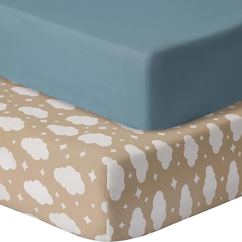 Miniatura 12 de Sábanas Ajustables para Pack and Play, Paquete de 2 Sábanas Pack n Play para Colchón Graco Pack n Play, Sábanas Unisex de Corralito para Niños y