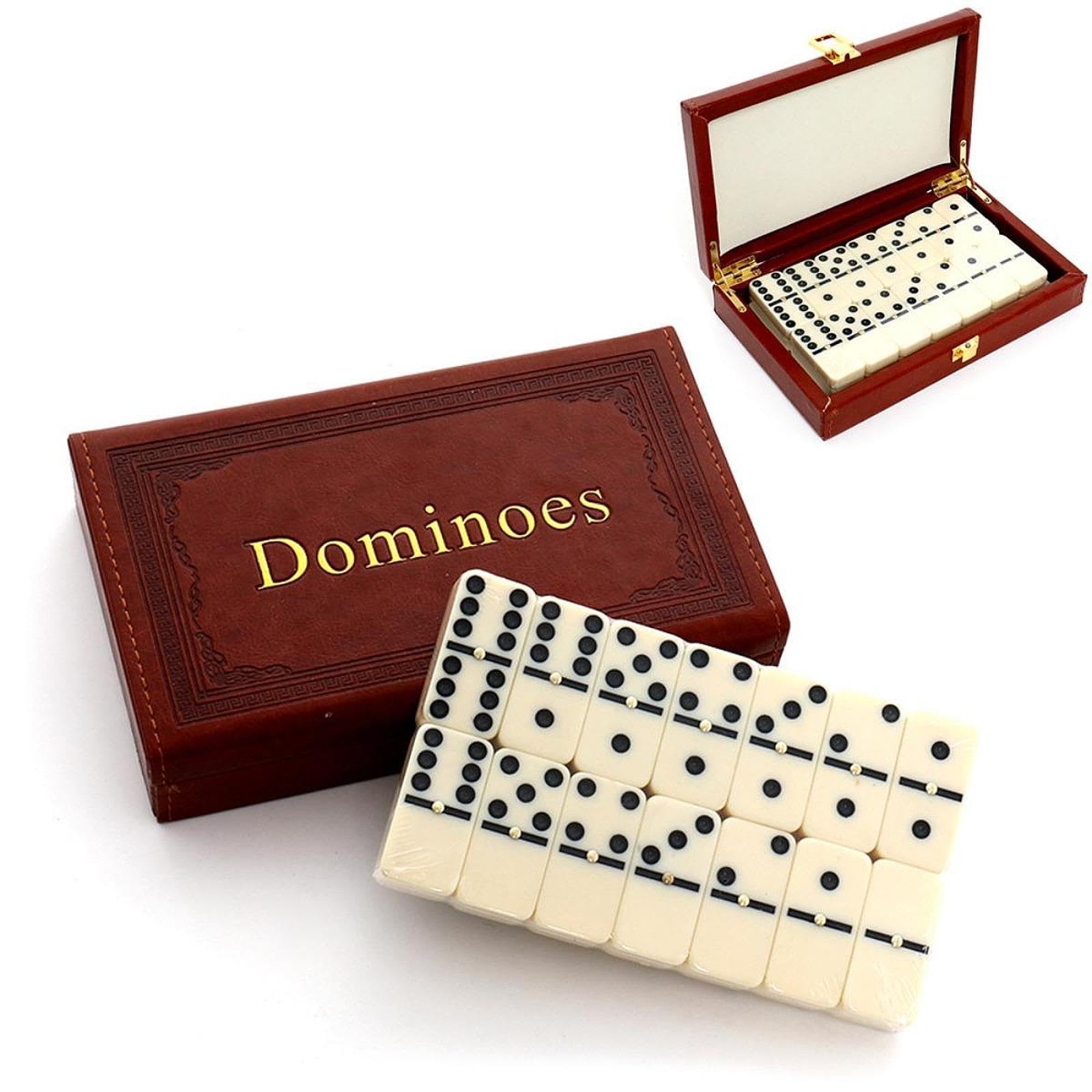 2 Set Dominosteine Set mit Aufbewahrungsbox Tischspiel für Familienspiel Nacht Reise Familie