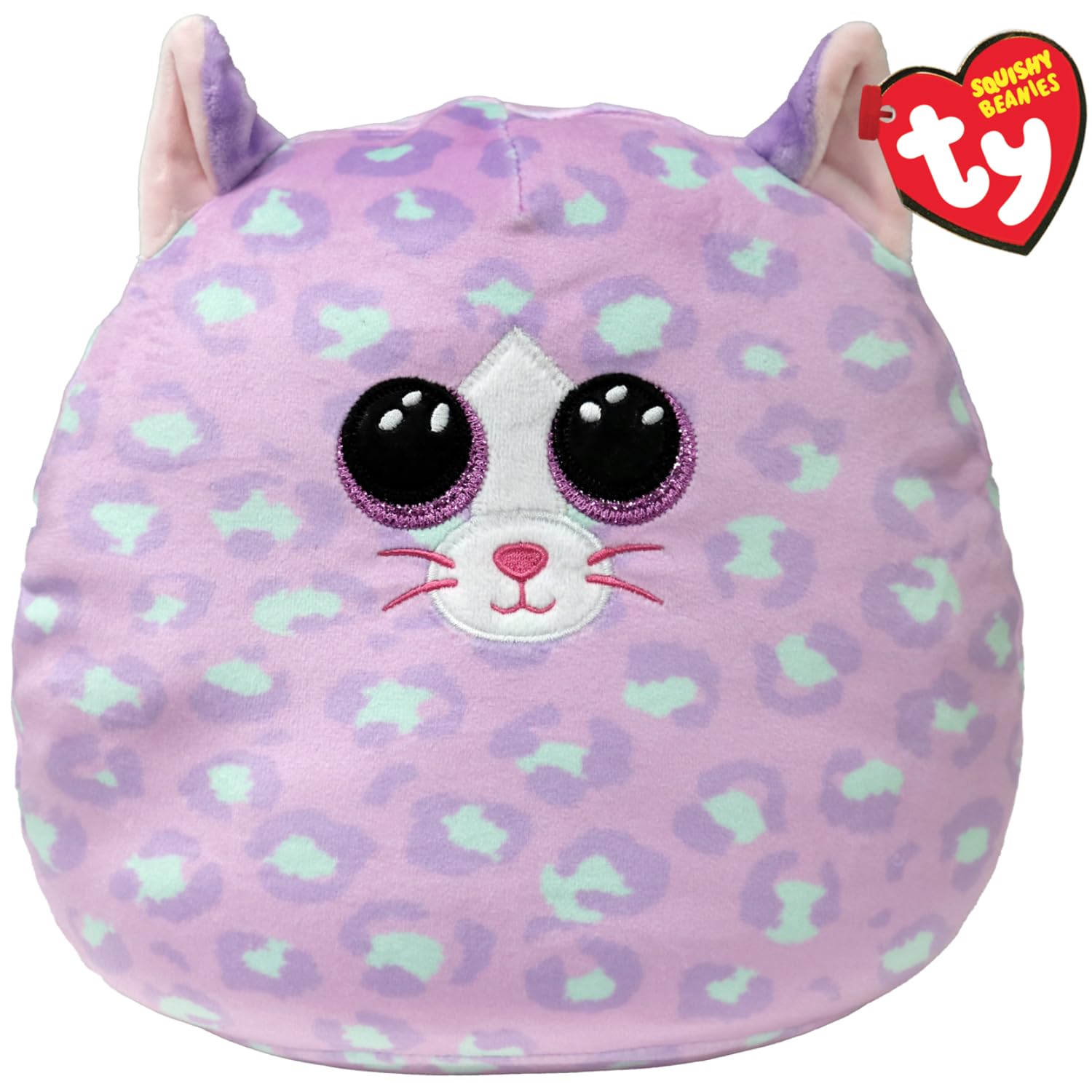 TY Cassidy Cat Squish a Boo 14 Inches - Squishy Beanies for Kids, Baby Soft Plush Toys - Collectible Cuddly Stuffed Teddy