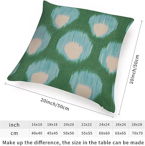 Miniatura 2 de Funda de cojín Ikat de Bukhara verde pavo real y aguamarina, decoración del hogar, almohadas de sofá con cremallera oculta para sala de estar y