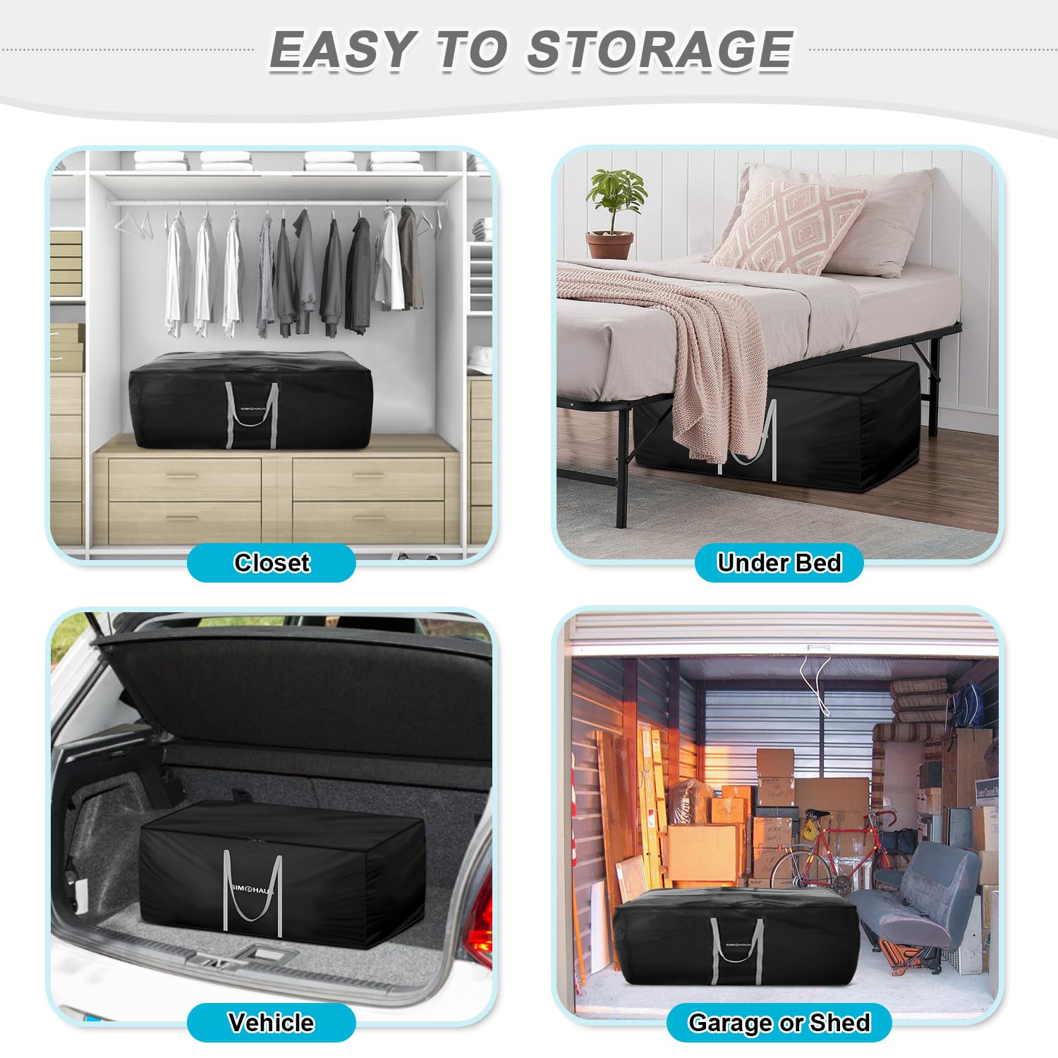 Bolsa Almacenamiento Grande para Cojines de Exterior Con Asas, Árbol de Navidad, Impermeable, Anti-UV, Tela Oxford 420D, Cremallera, 125x80x60cm