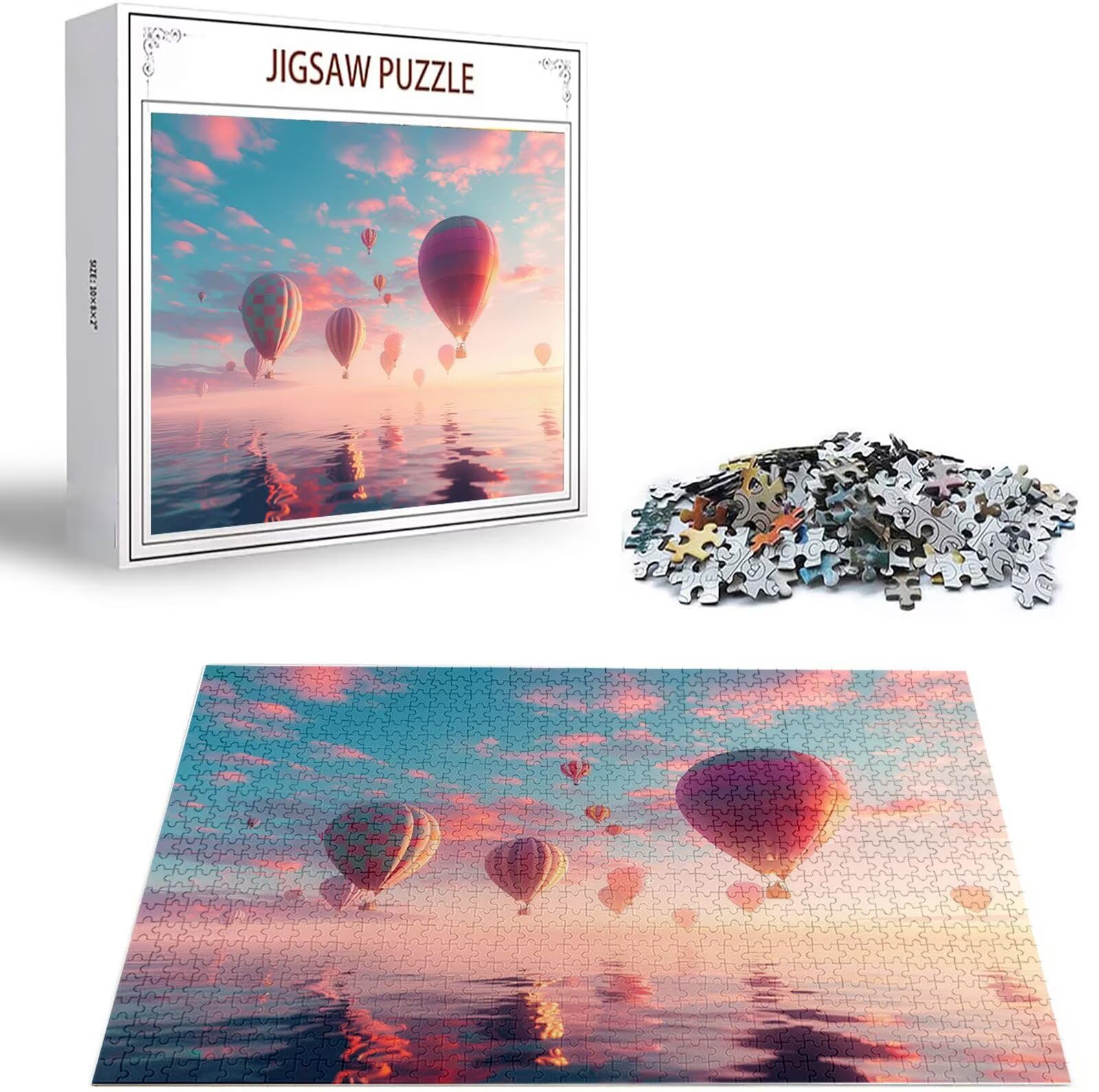 Puzzle 6000 sztuk dla dorosłych chłopców, 3 4 5 lat puzzle jezioro 6 7 8 lat zrównoważone gry edukacyjne z wysokiej jakości drewnianymi wzorami dla dorosłych zabaw Jigsaw Balon do gier rodzinnych B-36