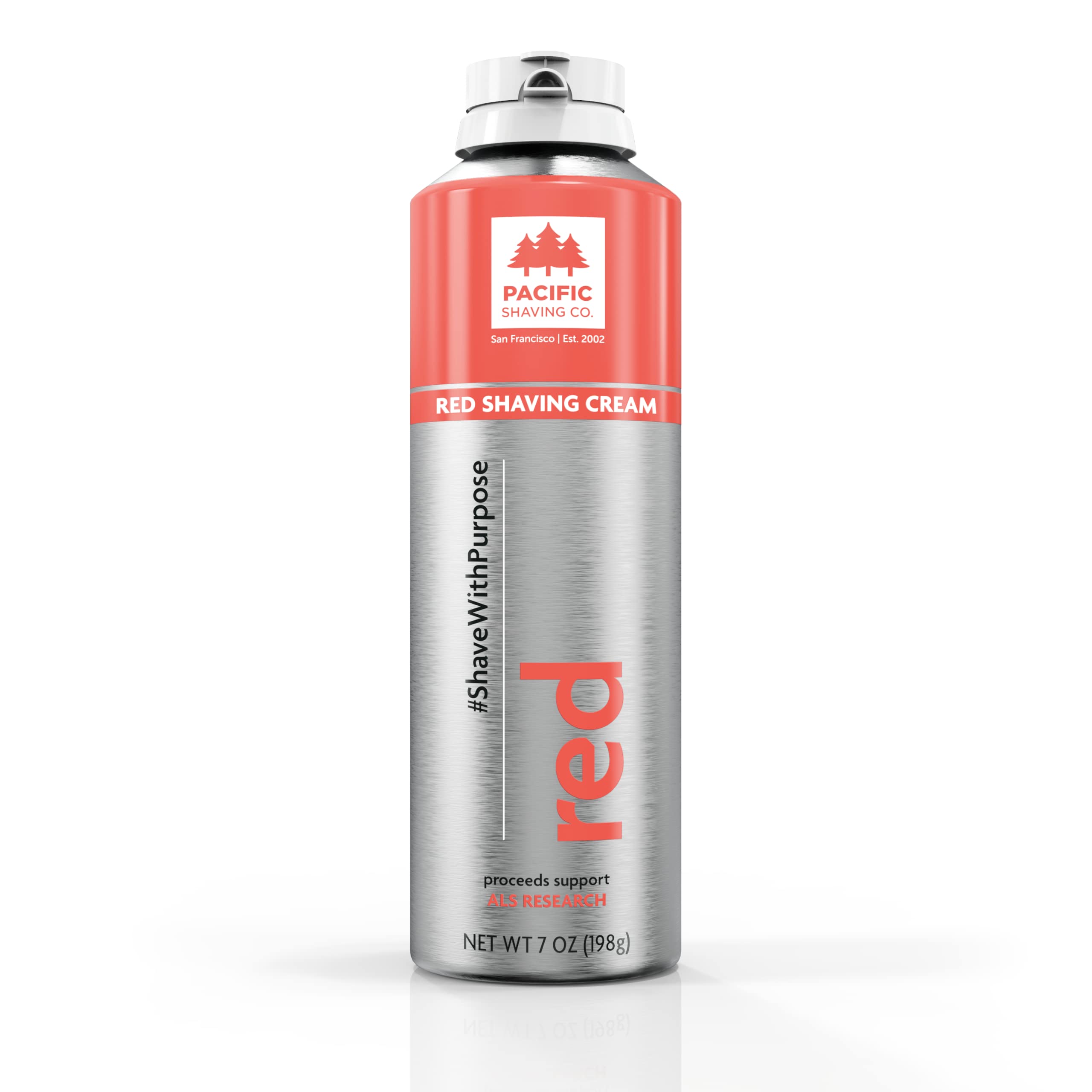 Red Shaving Cream - Foaming Colorful Shaving Cream - Hydrating, Redness Reducing + Irritation Free Shave Cream (7 Oz)