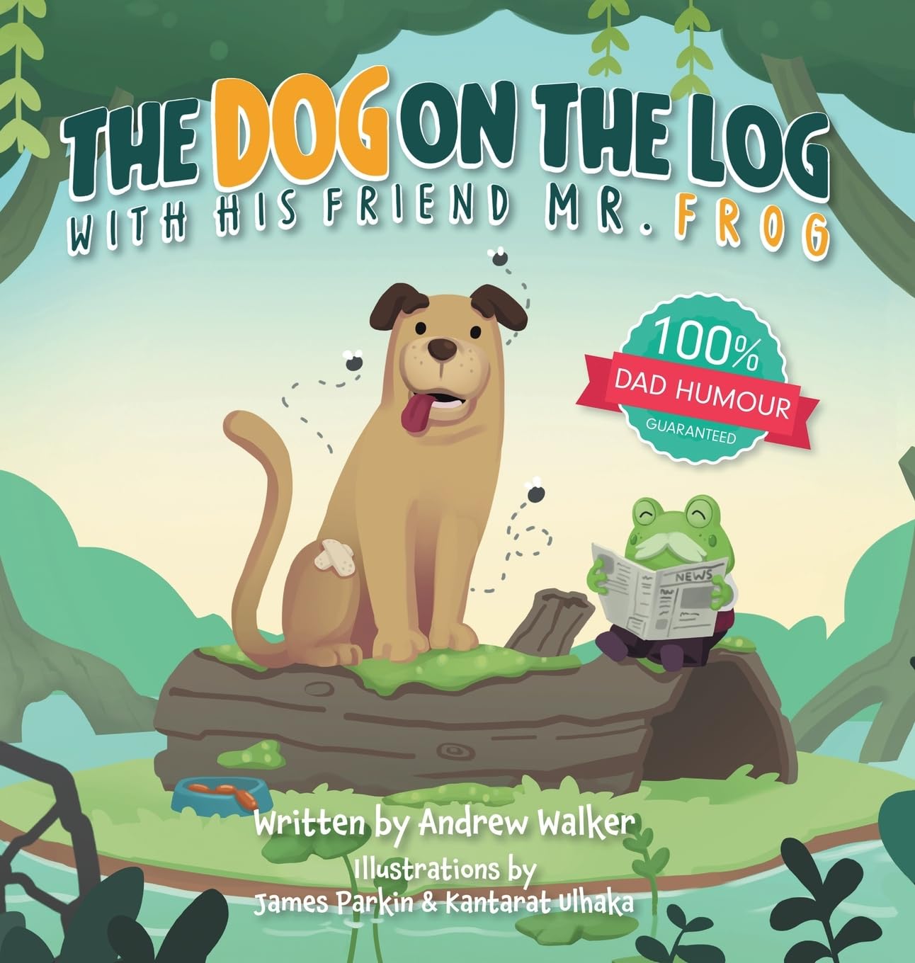 The Dog on the Log with His Friend Mr Frog