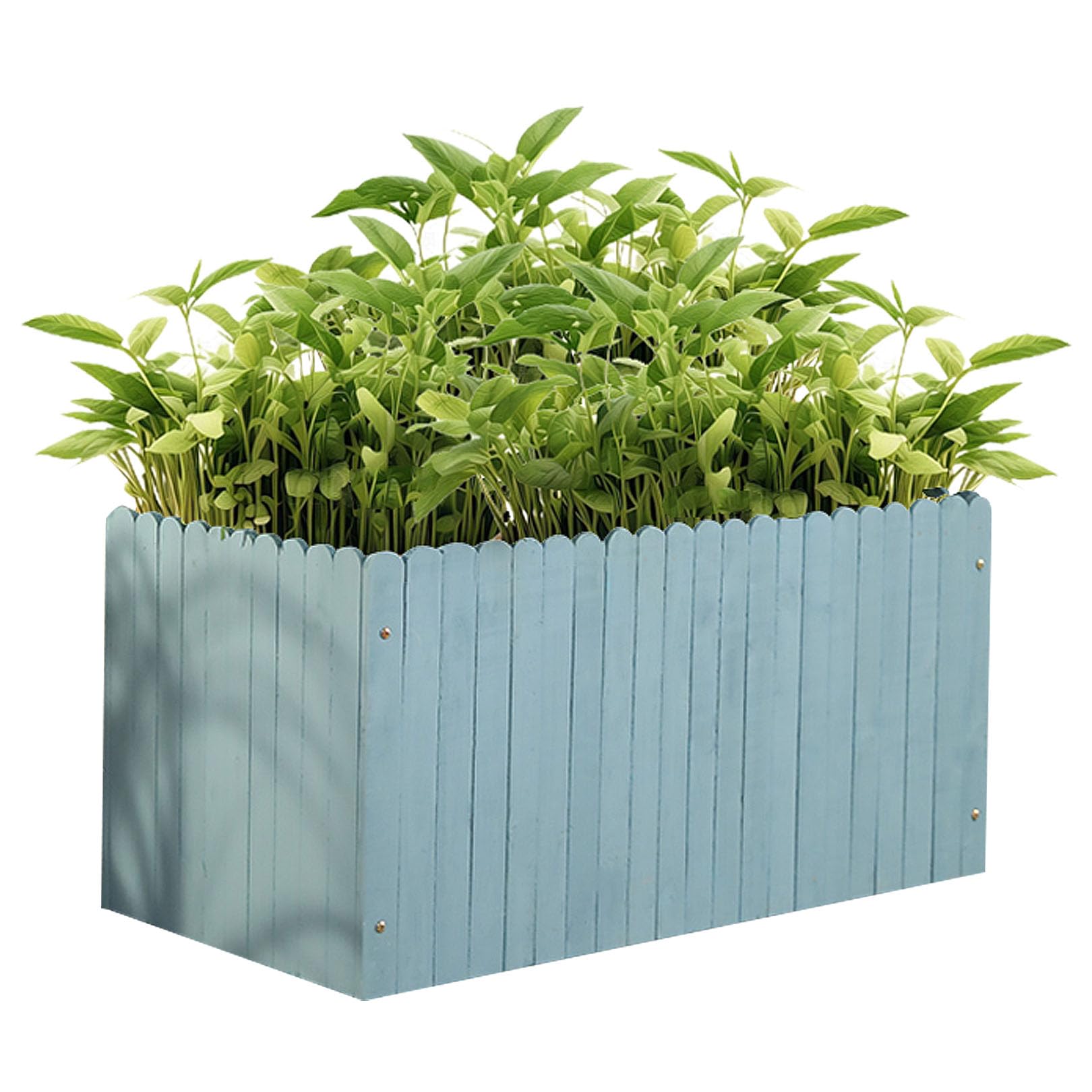 Gartenbeet für Garten, Hinterhof, Rasen, rechteckige Blumenbeete im Freien, Pflanzkasten aus Holz für Blumen/Gemüse/Obst