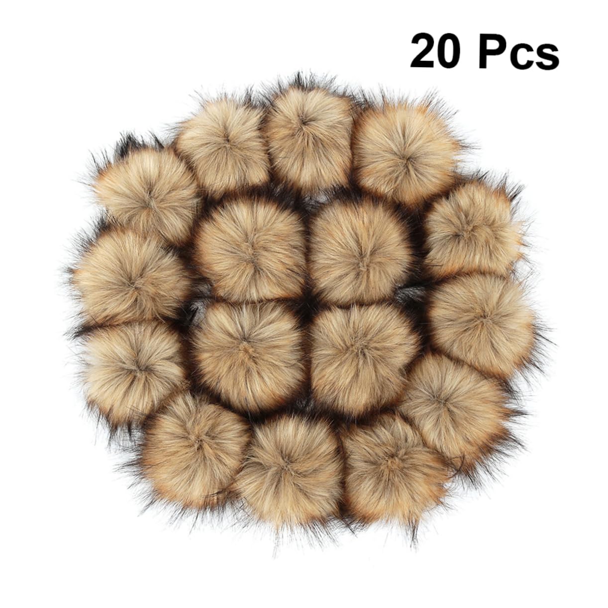 PRETYZOOM DIY Clothing Shoes Decorations Accessories 20pcs Fur Plush Balls Faux Fur Pom Pom Balls Fluffy Material Craft Size 10cm