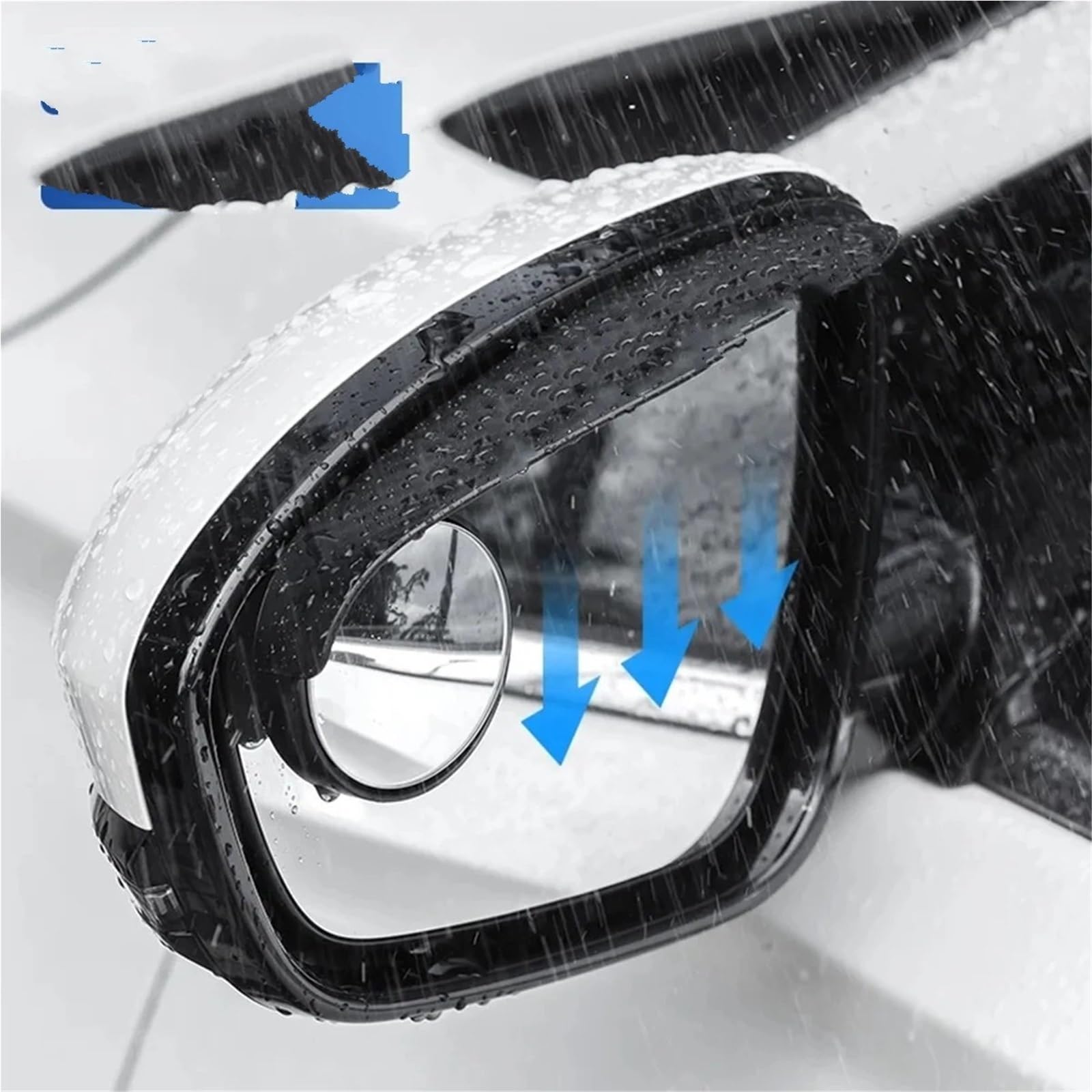 Auto Toter winkelspiegel Rain Eyebrow Kleiner runder Spiegel, 360° verstellbarer Rückspiegel für den toten Winkel für mehr Sicherheit und Sicht(Sport 2pcs)