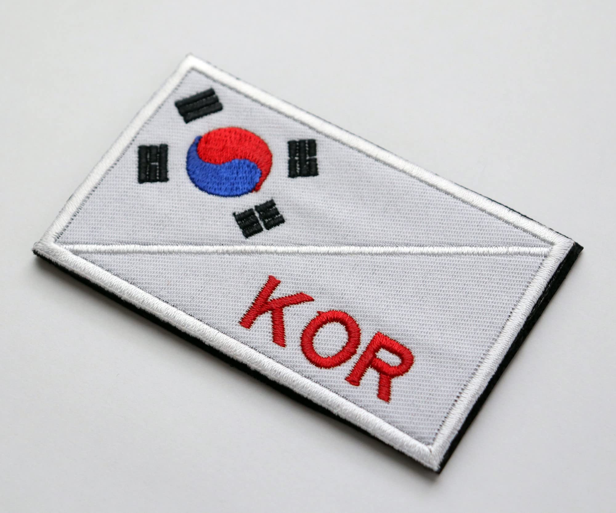 Amazon.co.jp: ワッペン 韓国 国旗 KOR マジックテープ（ベルクロ・面