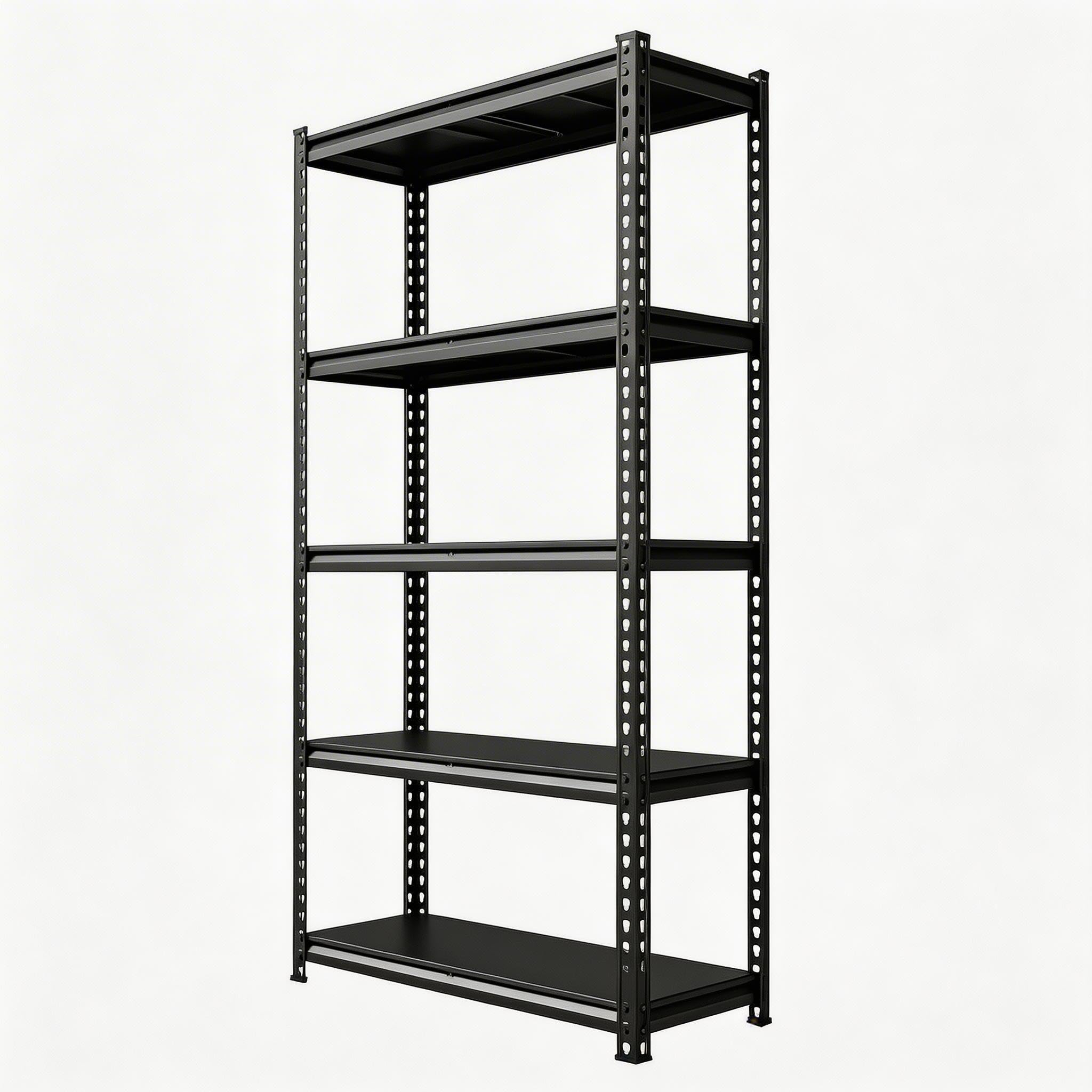 JoanKaren 2 in 1 5 Tier Garage Shelving Unit 36x16 in, 3850 LB Capacity Heavy Duty Steel Utility Shelves, Adjustable Industrial Storage Racks for