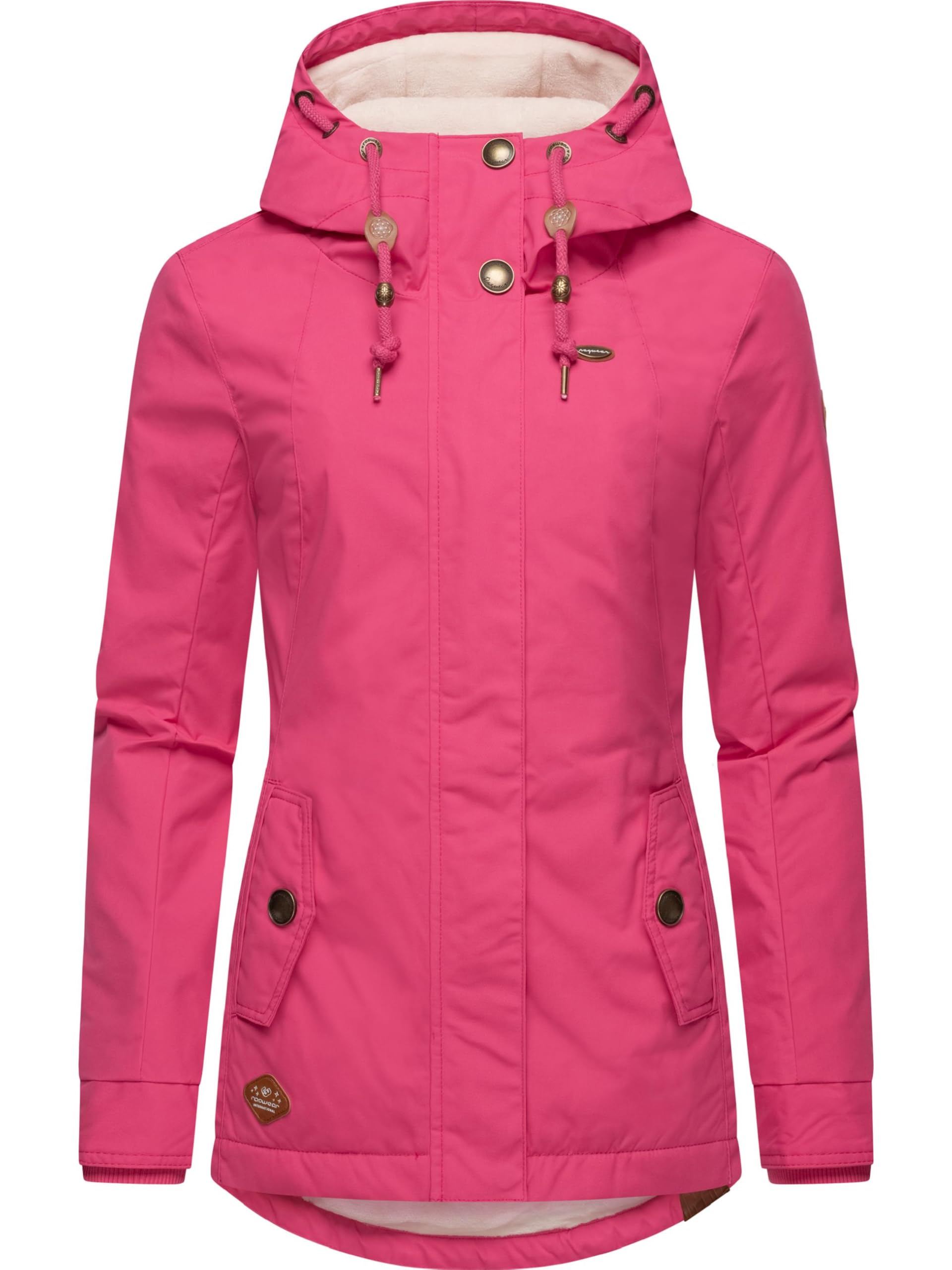 Ragwear Women's Fuchsia24 Monade Intl Warm Winter Jacket Short With Hood Xs-6Xl, M