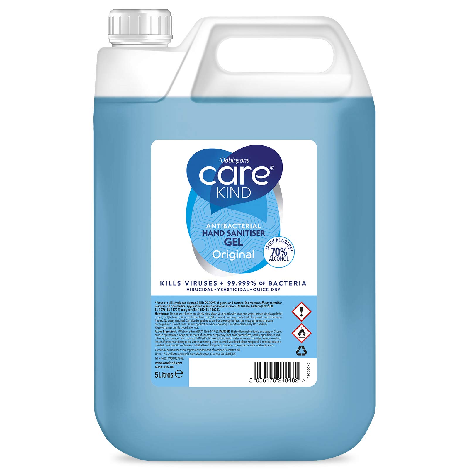 Buy 70 Hand Sanitiser Gel 5 Litre Original Fragrance Antibacterial