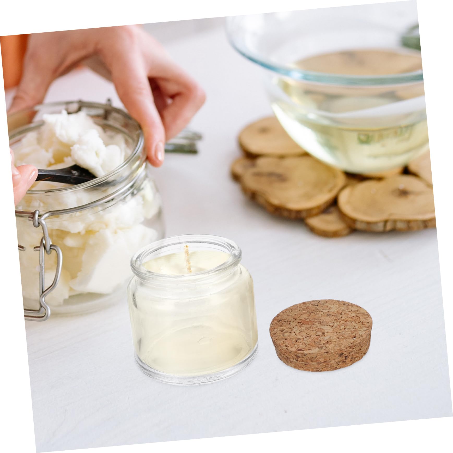 Bicchierini in Vetro per Candela Profumata 100ml, 5 Pezzi