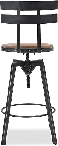 Miniatura 7 de Sillas de comedor y juegos de mesa y sillas, silla de metal con asiento de madera, taburetes de bar altura de mostrador, sillas de cocina, taburetes