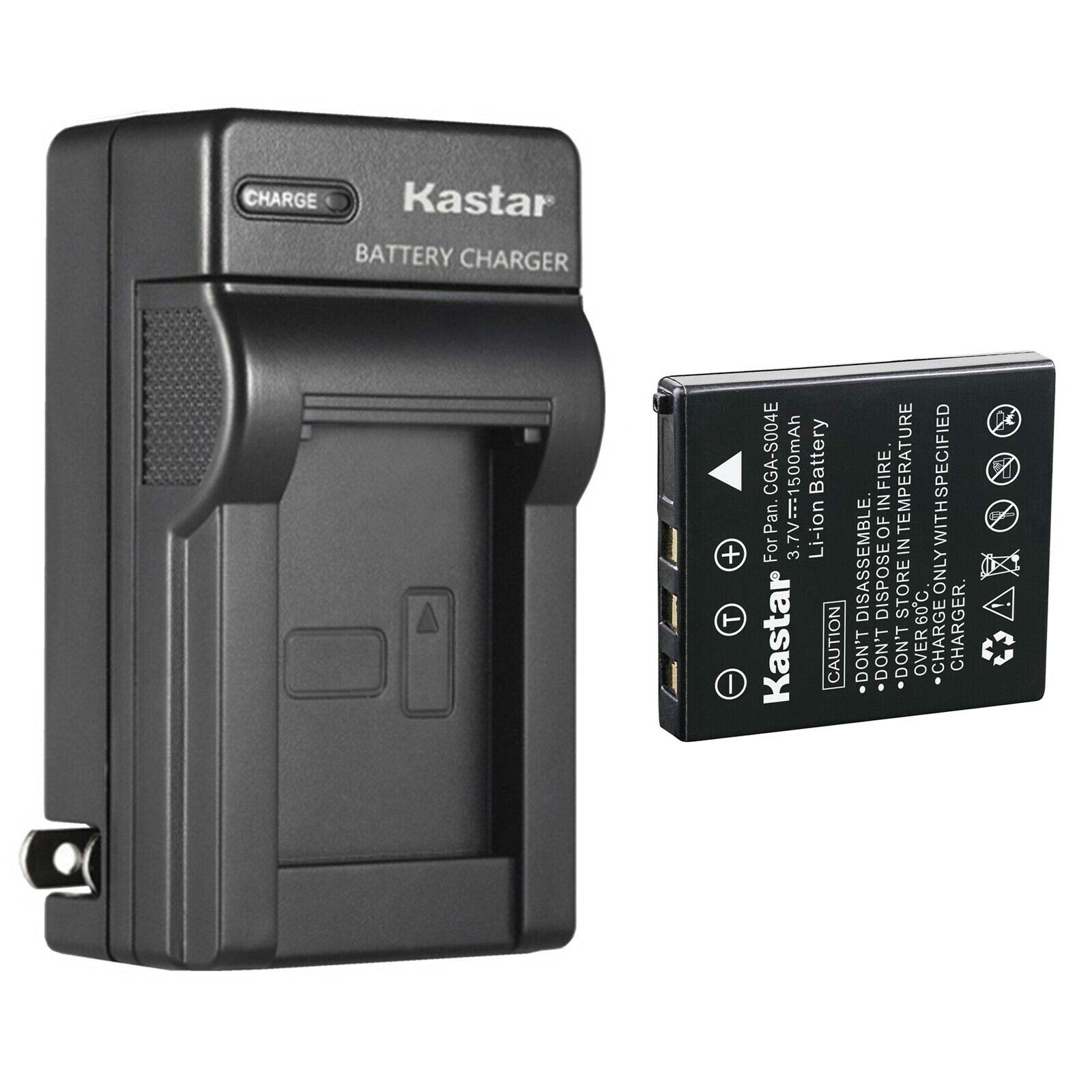 Kastar 1-Pack Battery and AC Wall Charger Replacement for Panasonic CGA-S004, CGA-S004A, CGA-S004A/1B, S004E/1B, DMW-BCB7 Battery, DE-992, 992a