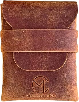 Genuine Leather Insert Vertical Card Holder, Credit Card Wallet, Mens & Womens Minimalist, Small Business Card Holder, Stylish Money and Card Holder, Gift Product Camel