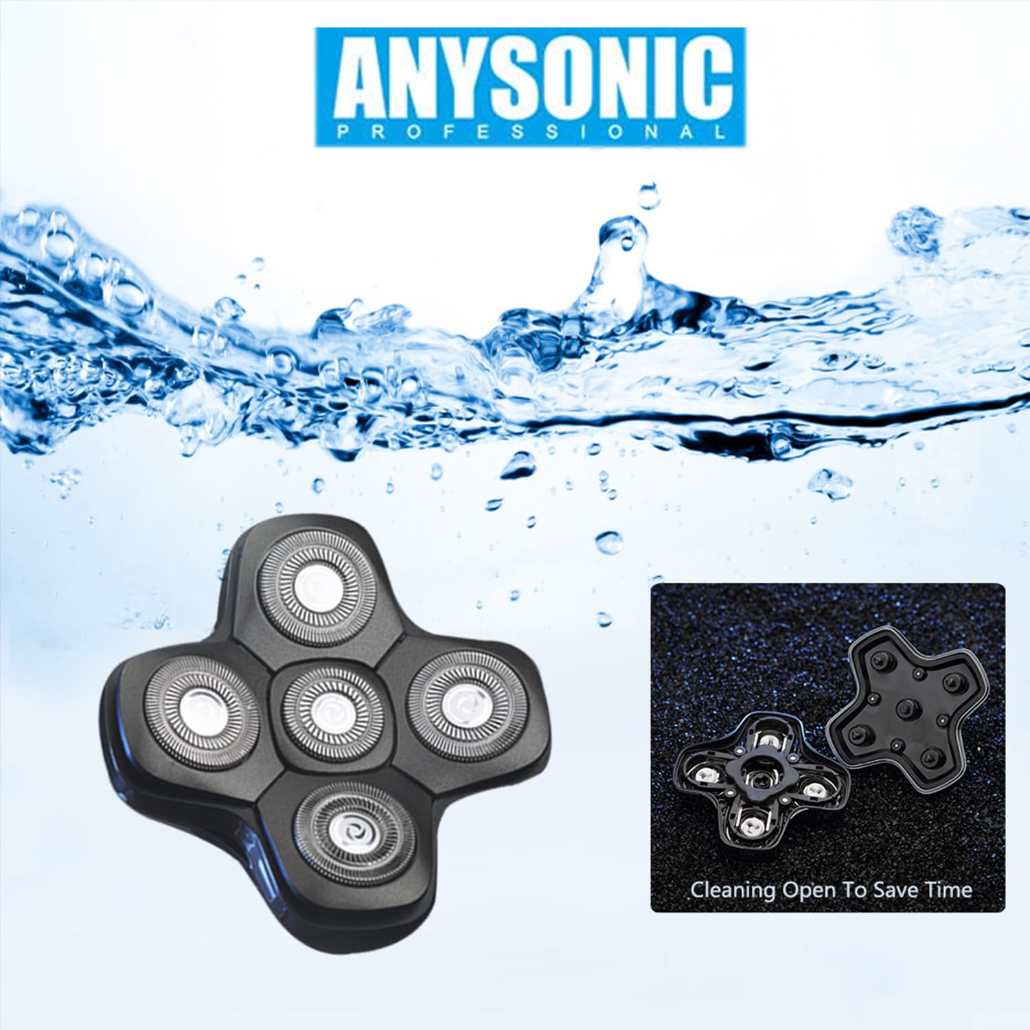 Universal Magnetic 5 Blades for MANSCAPED Dome Shaver and Many Brands, Head Shaver Replacement Heads for Universal Replacement Heads