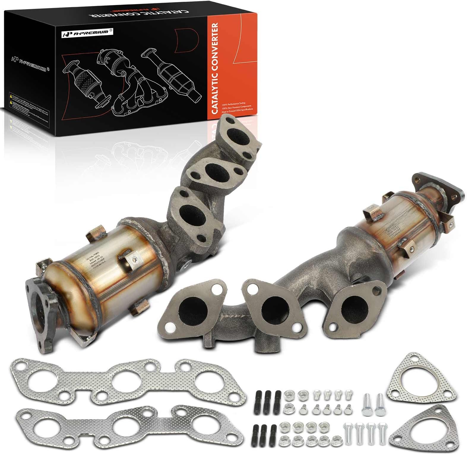APremium Left and Right 2PC Exhaust Manifold Catalytic