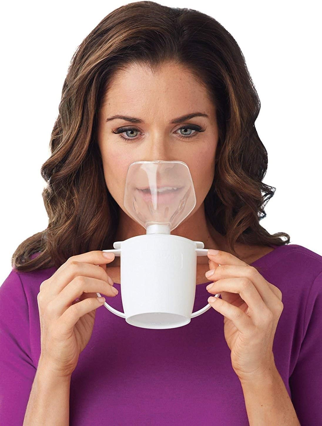 US Nordic Personal Steam Inhaler for Home Daily Use, Reusable, Safe & Easy to Use, Nasal Congestion Steamer, Warm Mist Humidifier for Kids & Adults