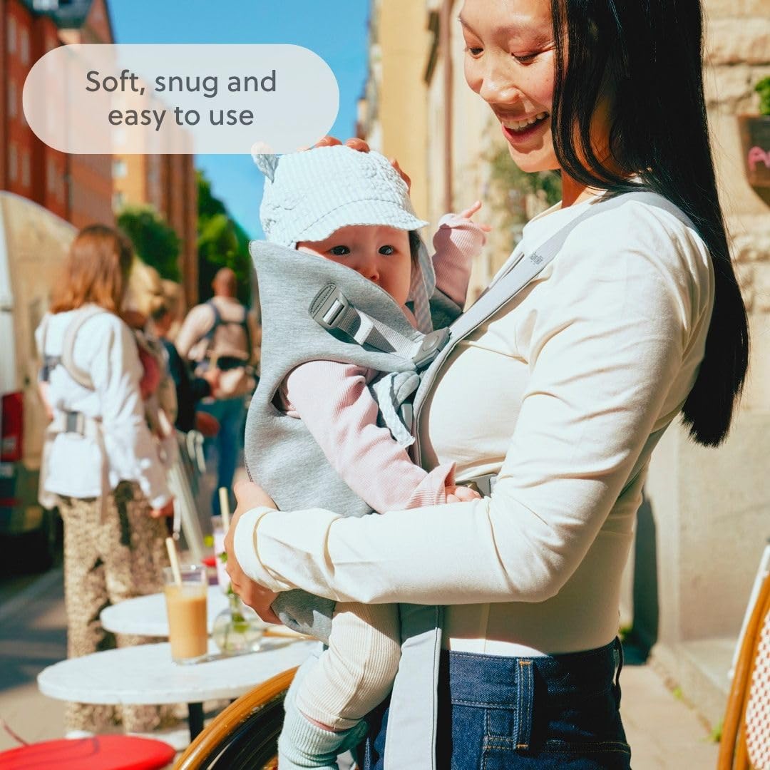 BABYBJÖRN Nosidełko Mini, Dzianina 3D, Jasnoszary