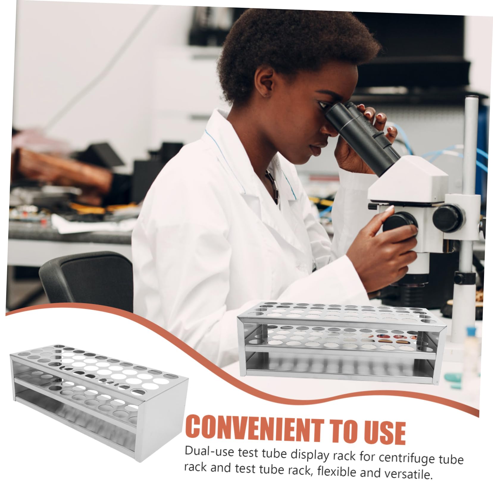 ULTECHNOVO Gradilla Para Tubos De Ensayo De Pocillos Organizador De Laboratorio Soporte Para Tubos De Ensayo Para Experimentos Químicos y Biológicos
