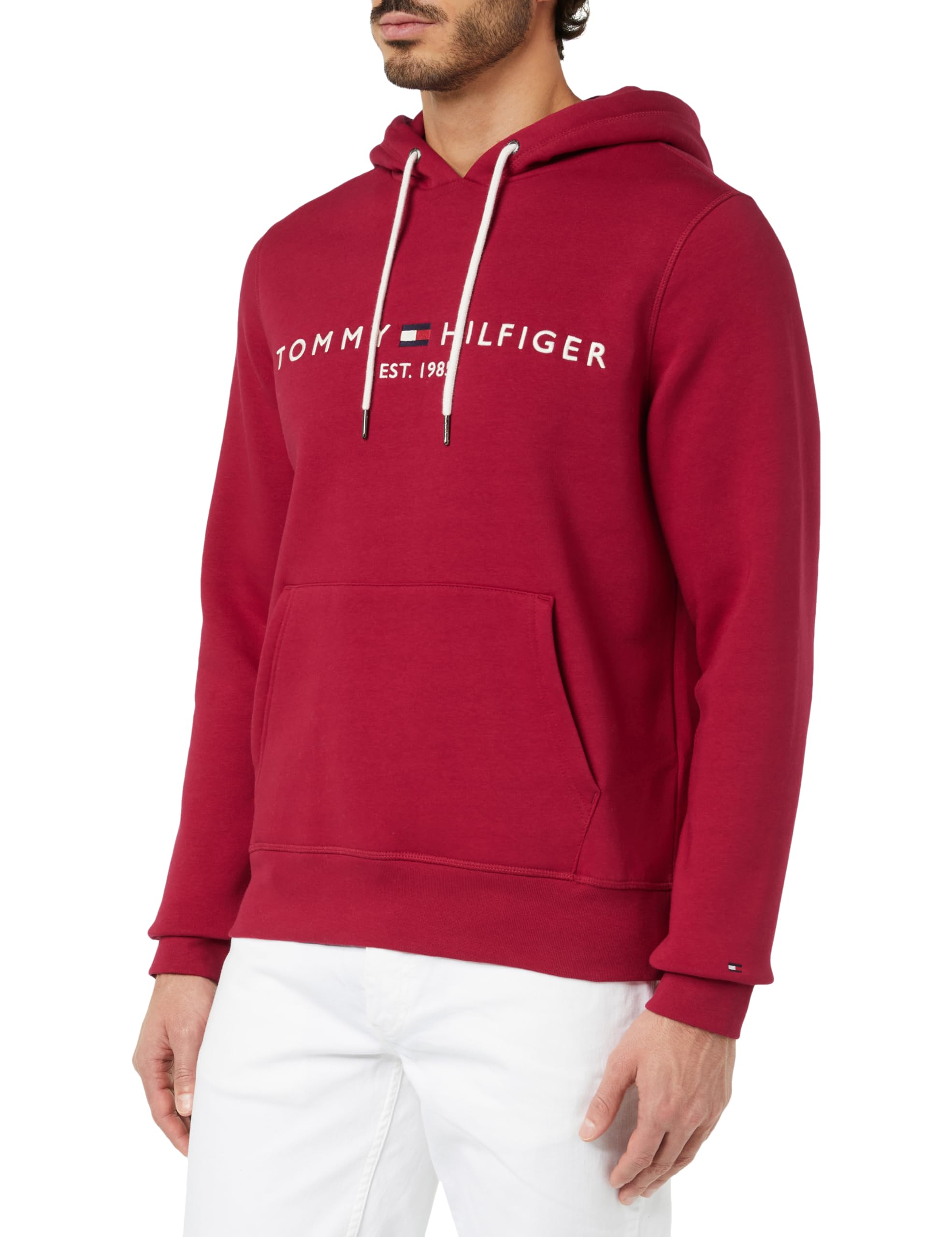 Tommy Hilfiger Men Tommy Logo Hoody Hoodies, Red, M