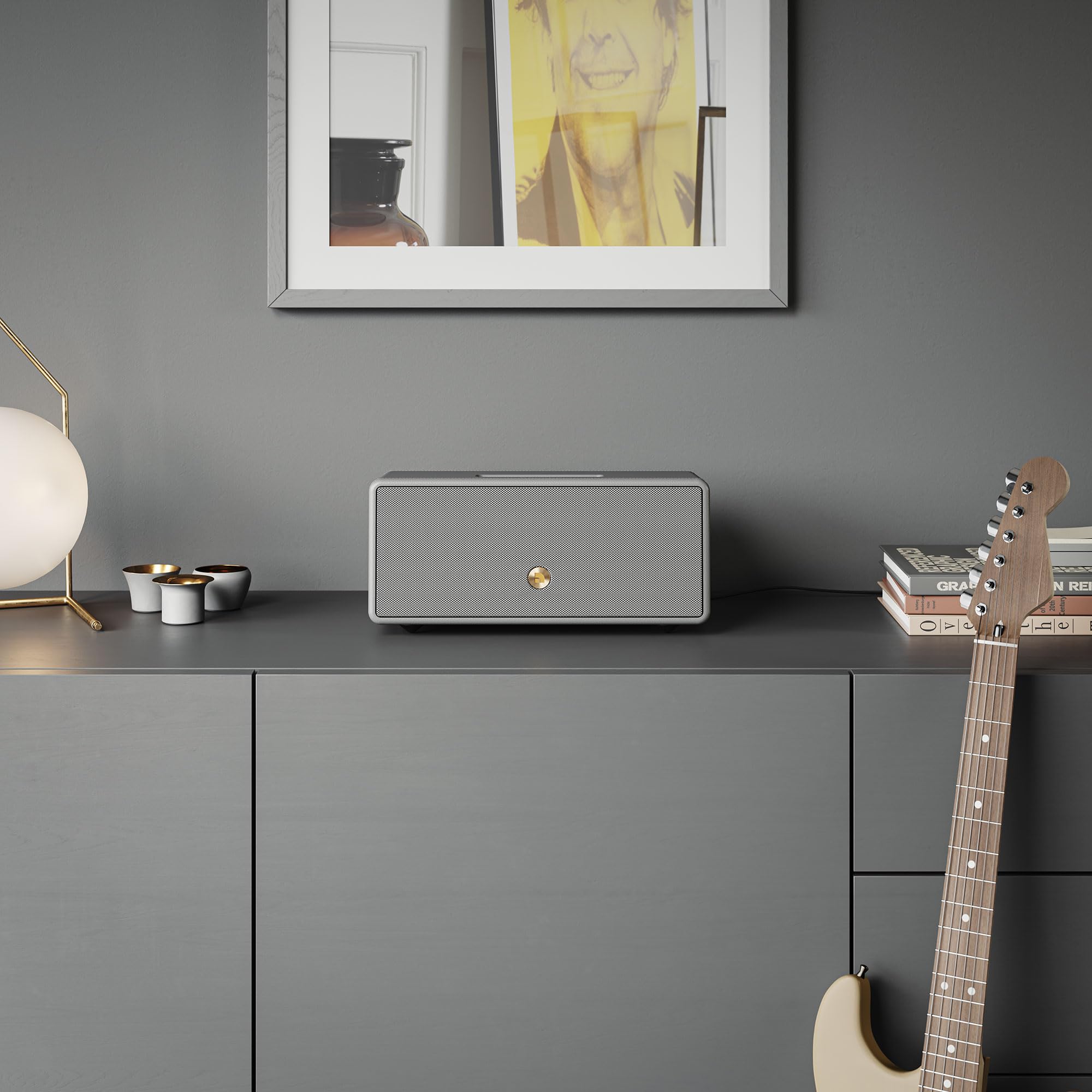 Audio Pro D-2W - Altavoz WiFi y Bluetooth, Multiroom, AirPlay 2, Google Cast, Spotify Connect - Gris