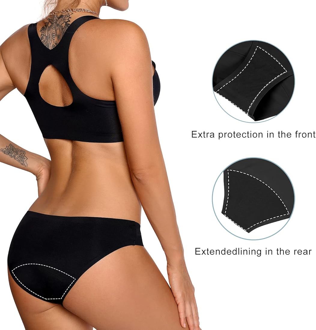 teen girl crotch Buy SHARICCA Period Underwear for Women Teen Girls Postpartum Panties 4  Layer Crotch Heavy Flow Bikini Hipster, Black-1 Pack, Large at Amazon.in