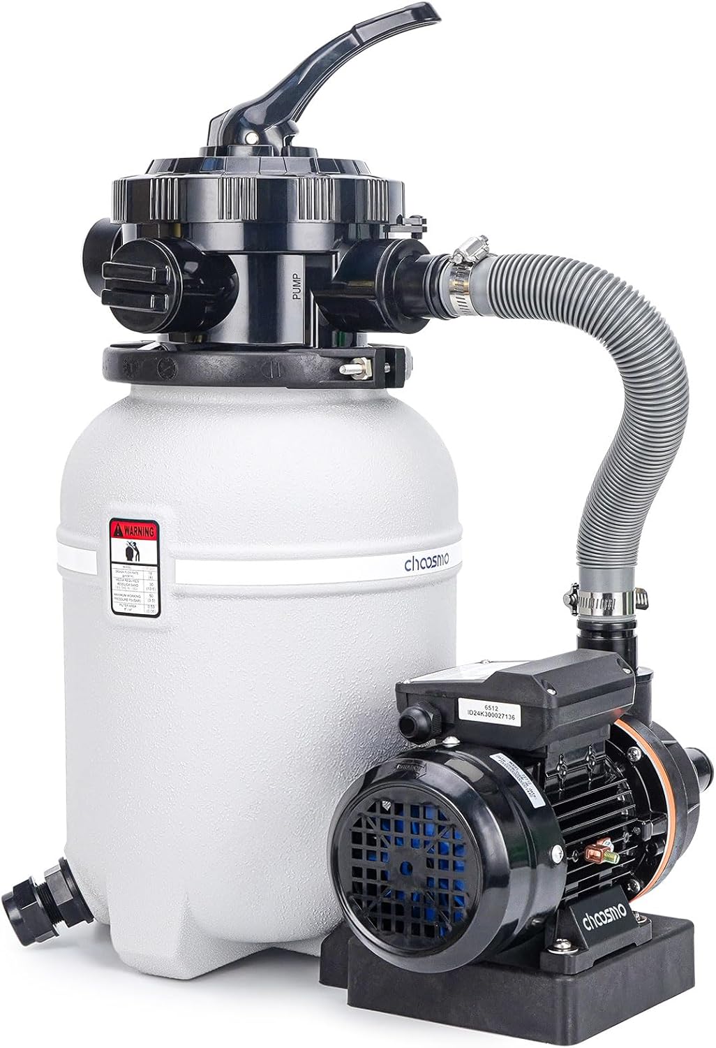 10" Sand Pool Filter System with 6 Way Valve and 2220GPH Pool Pump for Above Ground Pools Easy to Use for Water Circulation