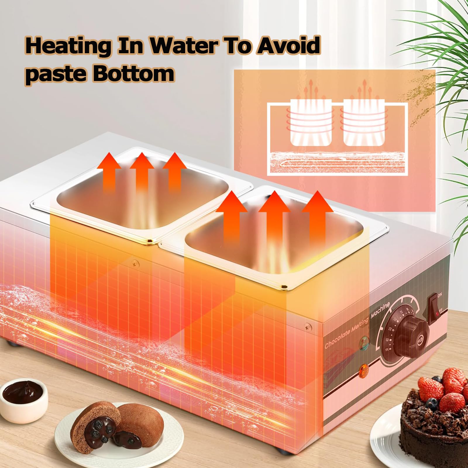 Amazon.co.jp: 800W 業務用チョコレートテンパリングマシン 30℃〜85