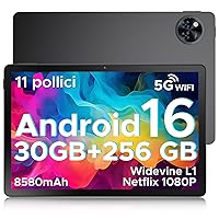 POPUX U11 PRO 2026 Tablet Android 16, 30GB+256GB/2TB Gemini AI