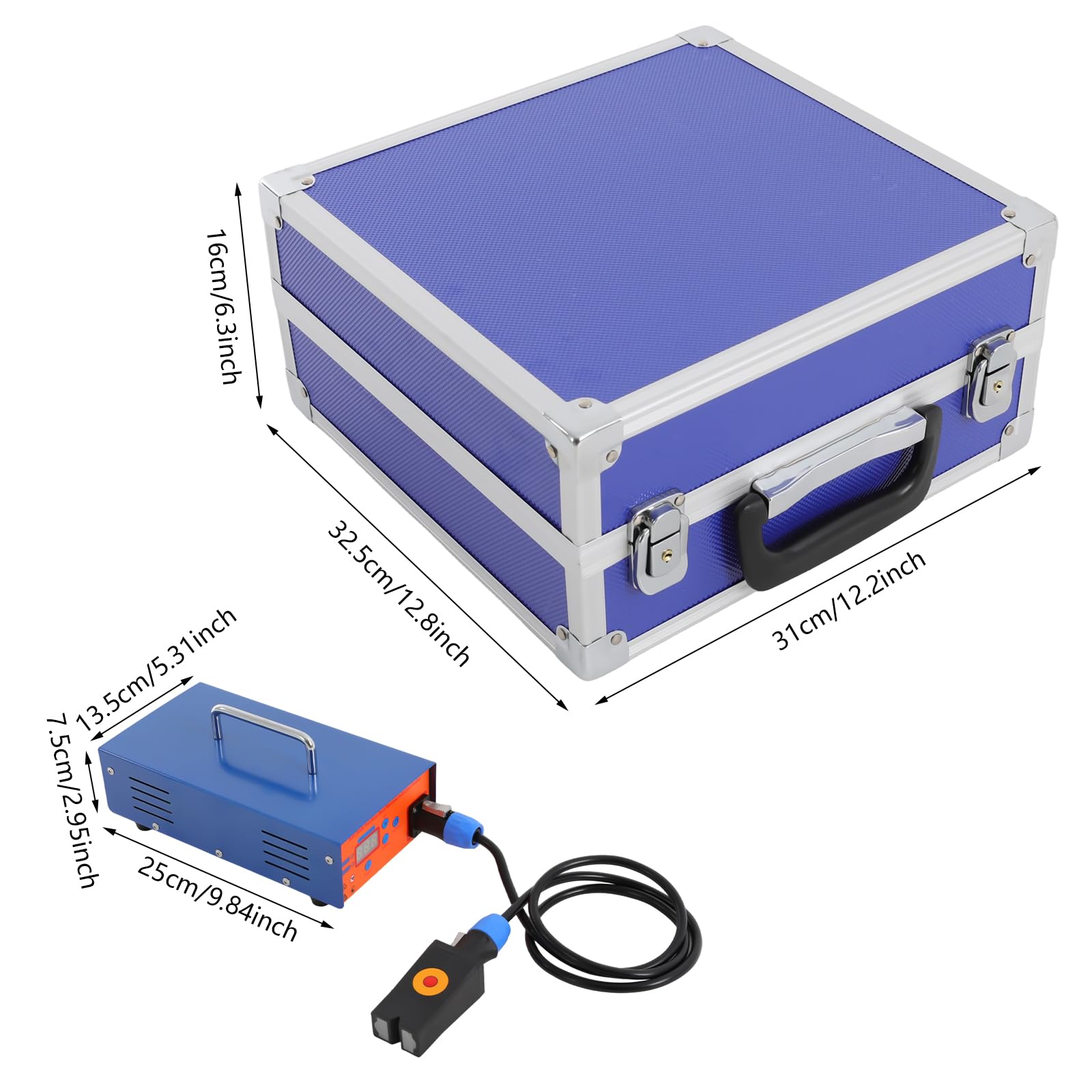 Kit di riparazione per ammaccature, 1000 W, riscaldatore a induzione, con valigetta | Con display digitale e dissipazione del calore, tempo di riparazione regolabile, per officina, garage privato