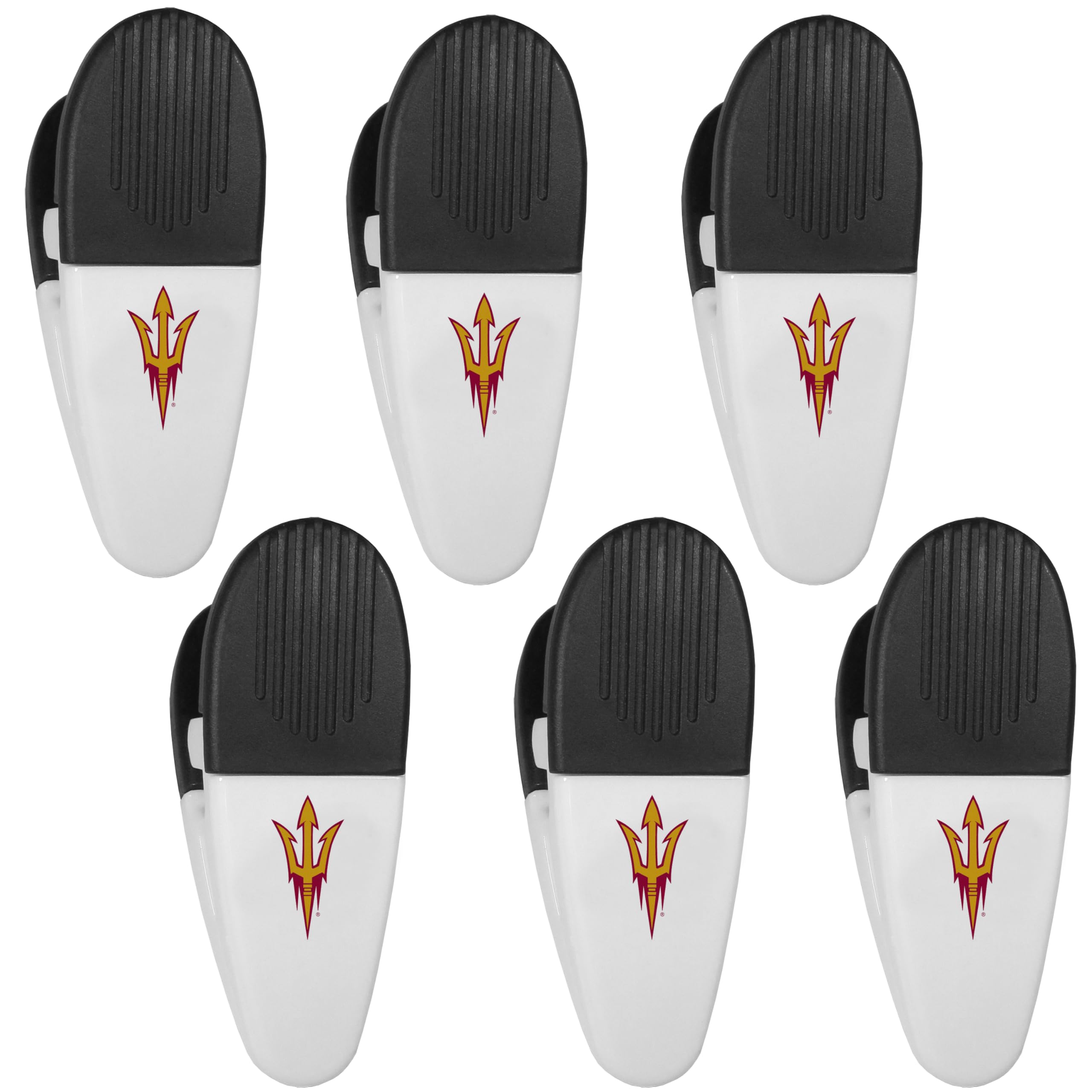 Siskiyou Sports NCAA Arizona State Sun Devils Chip Clip Magnets, 6pk White, One Size