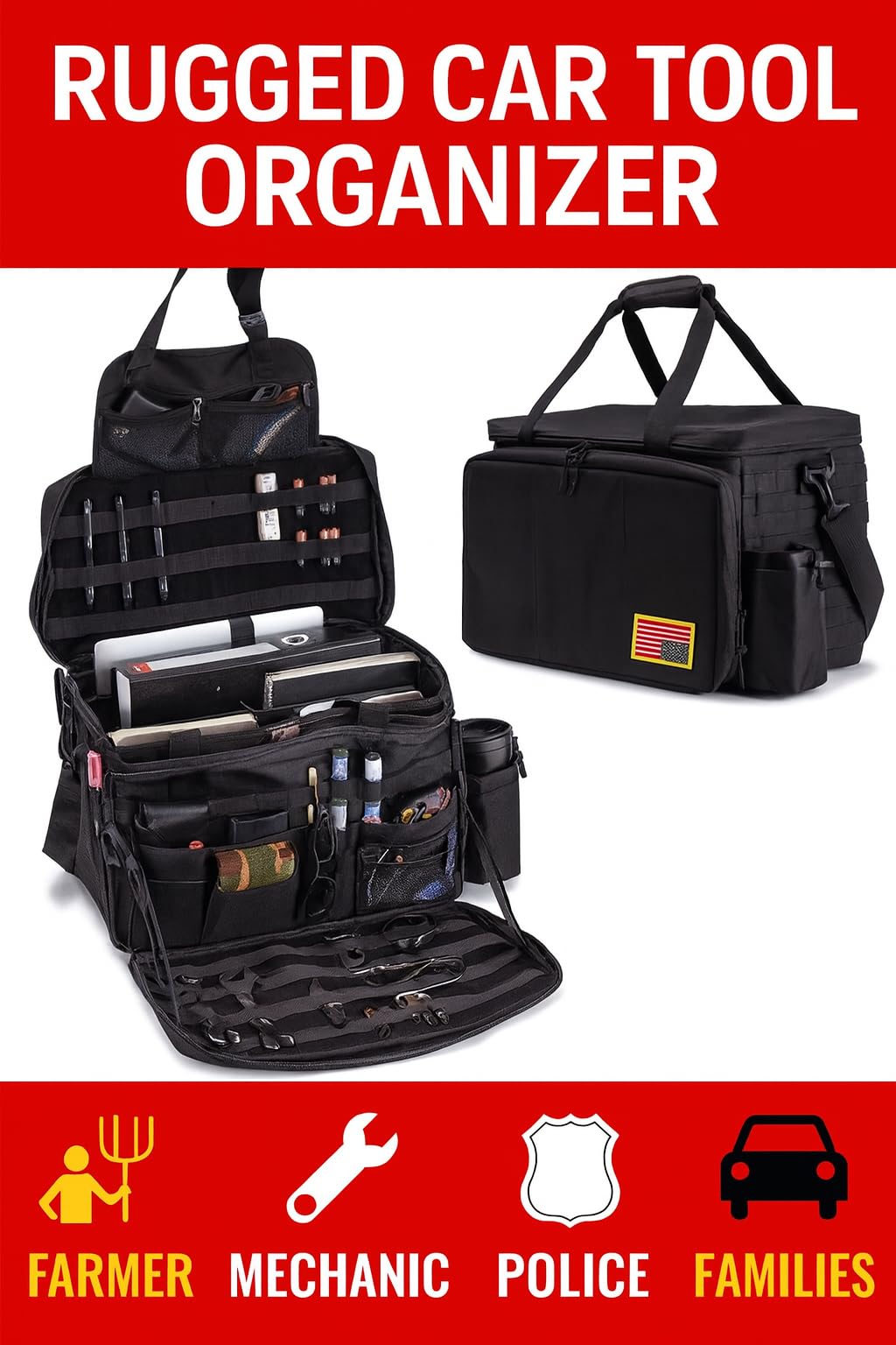 Amazon.com: MOSSA Patrol Bag Law Enforcement, Car Front Seat